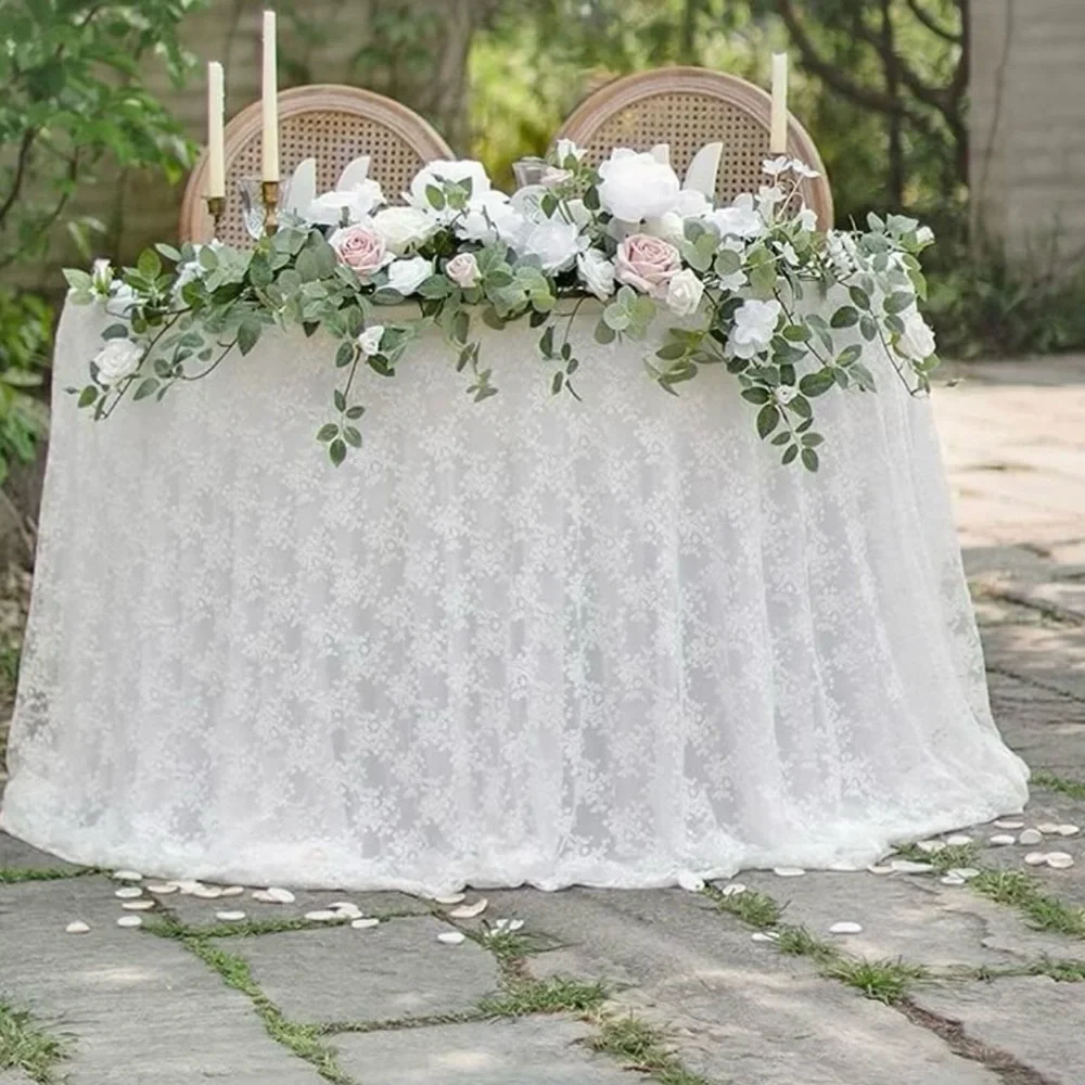 Ling's Moment Lg 2 pc Head Table Florals in 'White & Sage'